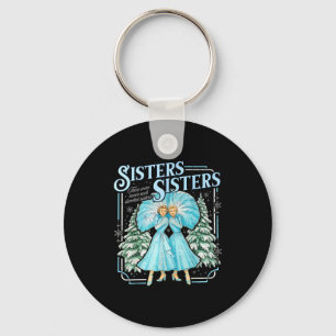 Sisters White Xmas Merry Christmas Snowflake Pajam Key Ring