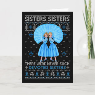 Sisters White Xmas Snow Christmas Movie 1954 Holid Card