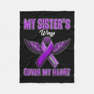 Sister's Wings Cover My Heart End Overdose 1 Fleece Blanket