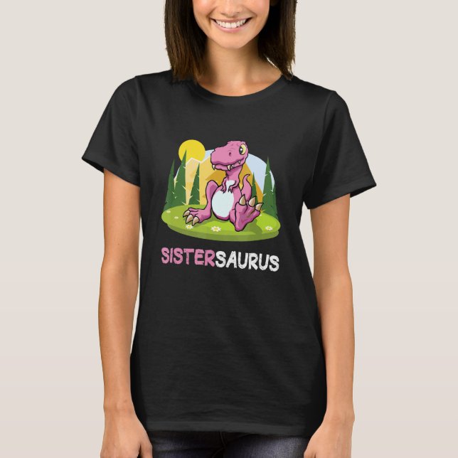 Sistersaurus Dinosaur  Cute Kiddo Rex T-Shirt (Front)