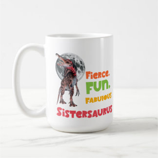 Sistersaurus Matching Sisters Dino Squad Design Coffee Mug