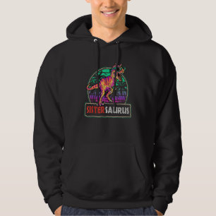Sistersaurus T Rex Dinosaur Sister Saurus Family W Hoodie