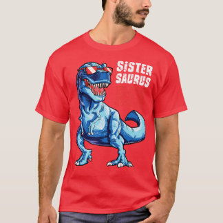 Sistersaurus T rex Sister Saurus Dinosaur Girls Ki T-Shirt