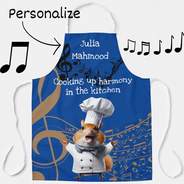 Sisters's Music lover singer cook mouse  Apron (Creator Uploaded)