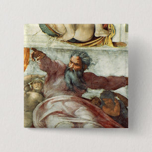 Sistine Chapel Ceiling 15 Cm Square Badge