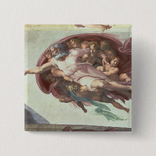 Sistine Chapel Ceiling 15 Cm Square Badge