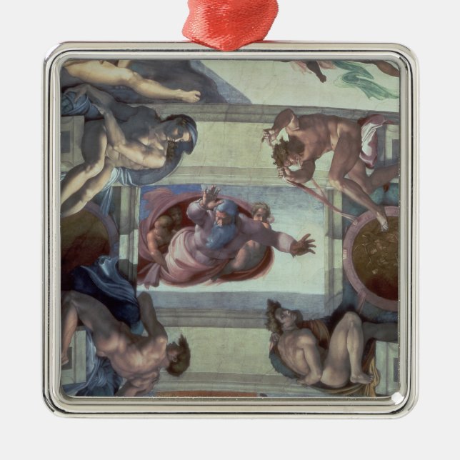Sistine Chapel Ceiling 2 Metal Ornament (Front)