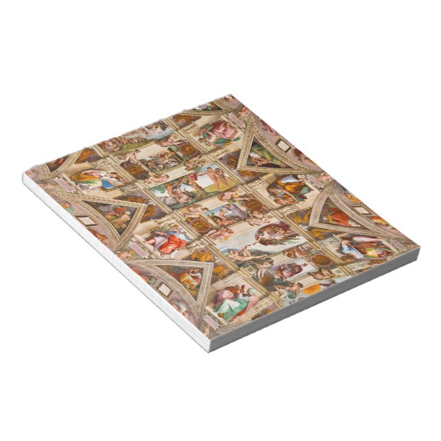 Sistine Chapel Ceiling by Michelangelo Buonarroti Notepad (Angled)