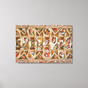 Sistine Chapel Ceiling by Michelangelo Canvas Print
