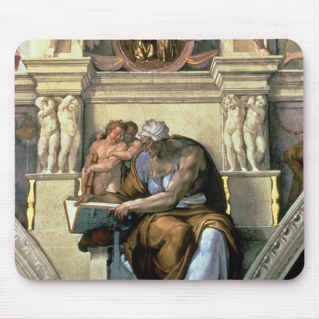Sistine Chapel Ceiling: Cumaean Sibyl, 1510 Mouse Pad (Front)