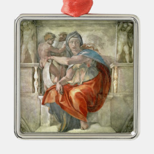 Sistine Chapel Ceiling: Delphic Sibyl Metal Tree Decoration