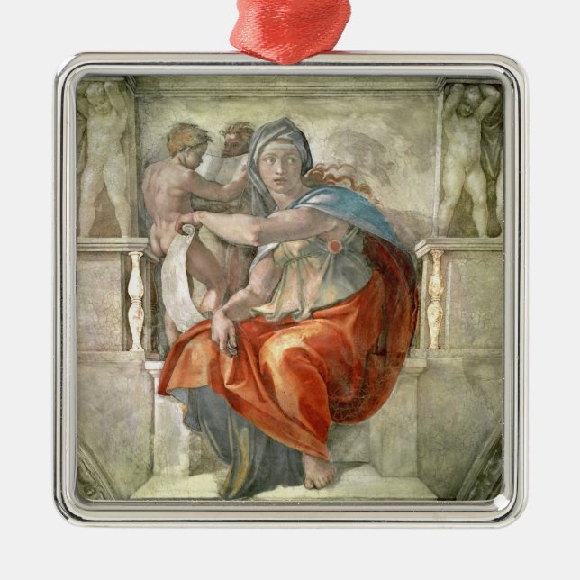 Sistine Chapel Ceiling: Delphic Sibyl Metal Tree Decoration (Front)