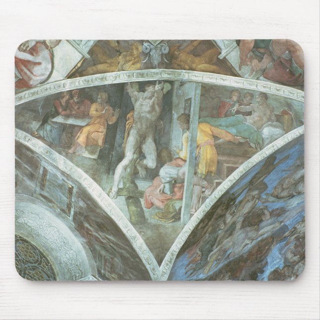 Sistine Chapel Ceiling: Haman Mouse Pad (Front)