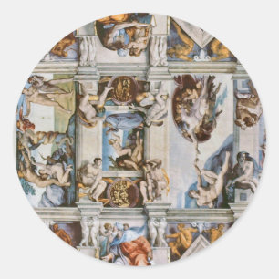Sistine Chapel Ceiling Michelangelo Classic Round Sticker