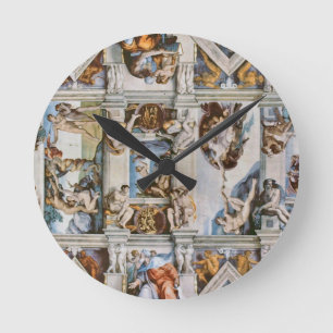 Sistine Chapel Ceiling Michelangelo Round Clock