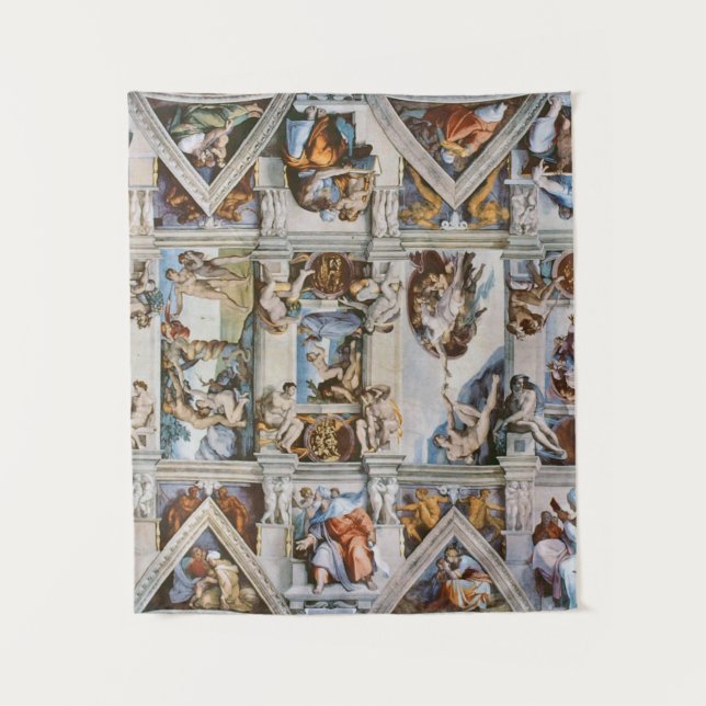 Sistine Chapel Ceiling Michelangelo Tapestry (Front)