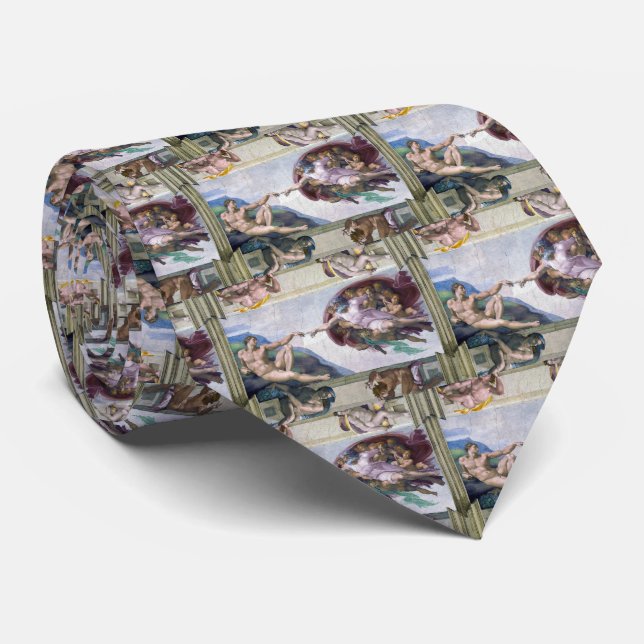 "Sistine Chapel ceiling" , Michelangelo Tie (Rolled)
