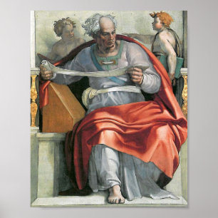 Sistine Chapel Ceiling - Prophet Joel Michelangelo Poster