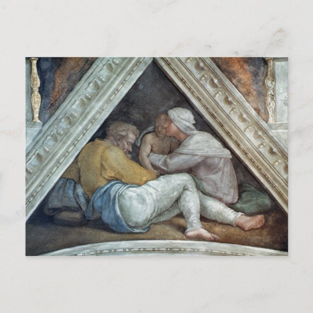 Sistine Chapel Ceiling: The Ancestors of Christ Postcard (Front)