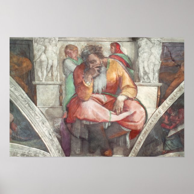 Sistine Chapel Ceiling: The Prophet Jeremiah Poster (Front)