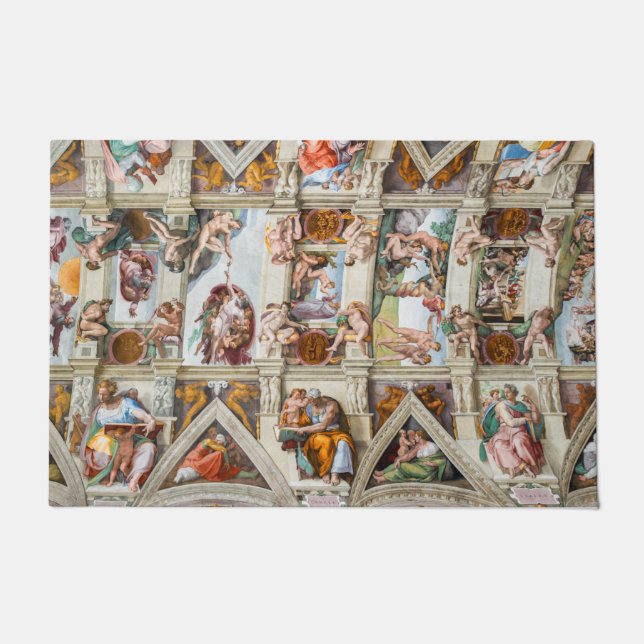 Sistine Chapel Michelangelo - Vatican, Rome, Italy Doormat (Front)
