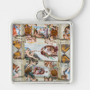 Sistine Chapel Michelangelo - Vatican, Rome, Italy Key Ring