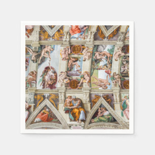 Sistine Chapel Michelangelo - Vatican, Rome, Italy Napkin