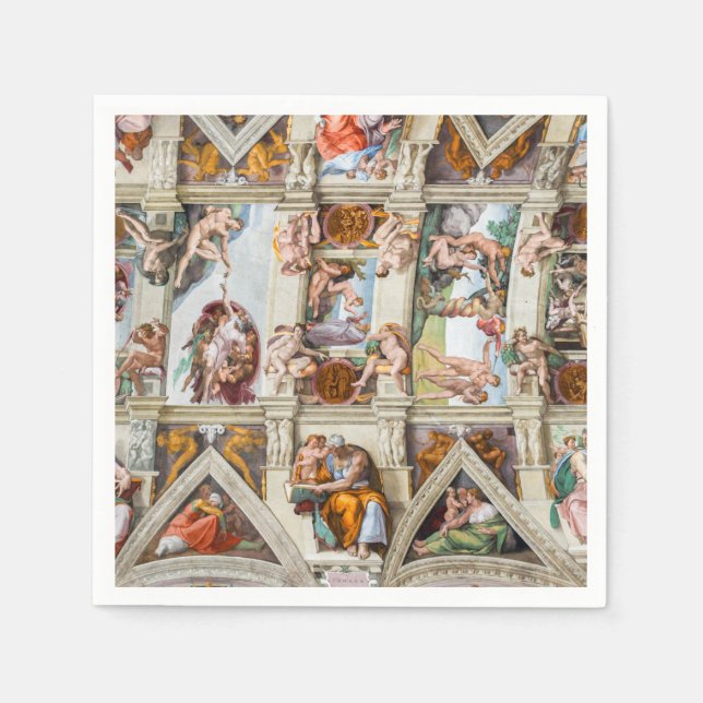 Sistine Chapel Michelangelo - Vatican, Rome, Italy Napkin (Front)