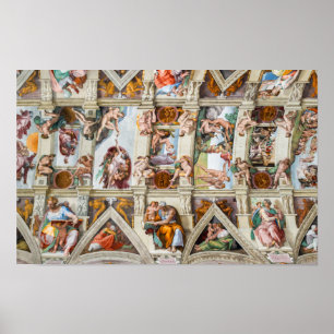 Sistine Chapel Michelangelo - Vatican, Rome, Italy Poster