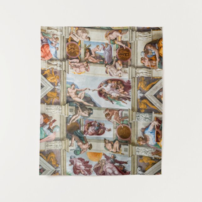 Sistine Chapel Michelangelo - Vatican, Rome, Italy Tapestry (Front)