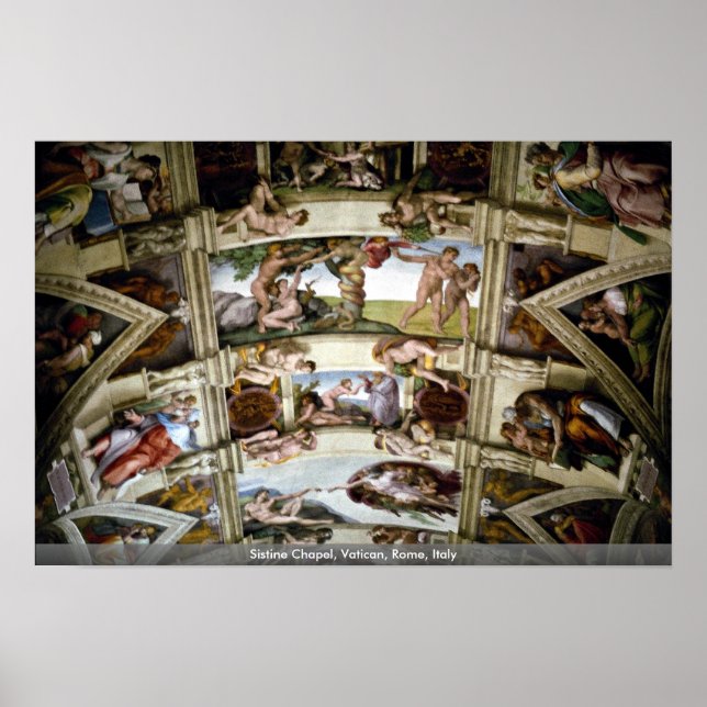 Sistine Chapel, Vatican, Rome, Italy Poster (Front)