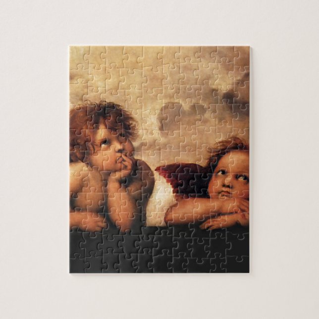 Sistine Madonna 2 Angels by Raphael Jigsaw Puzzle (Vertical)
