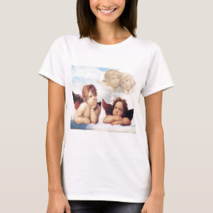 Sistine Madonna 2 Angels by Raphael T-Shirt