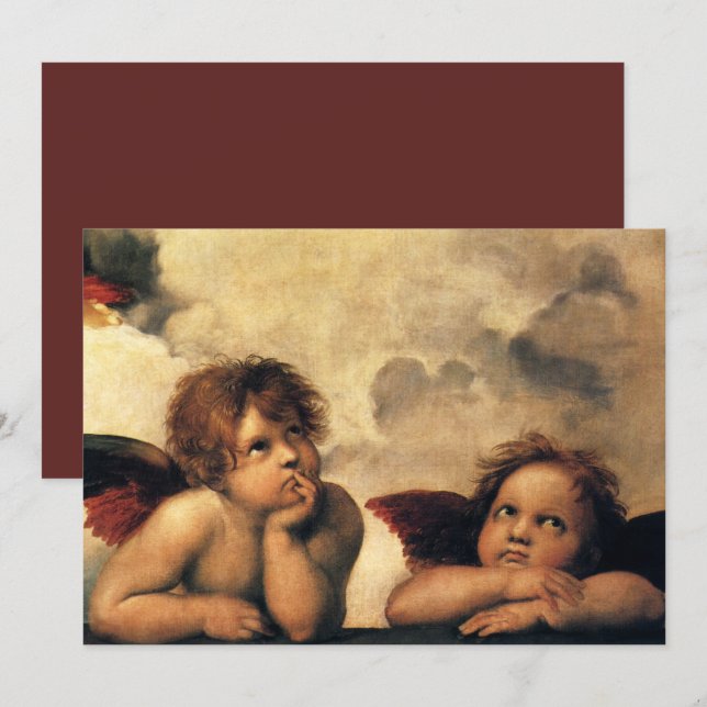 Sistine Madonna Angels by Raphael Sanzio (Front/Back)