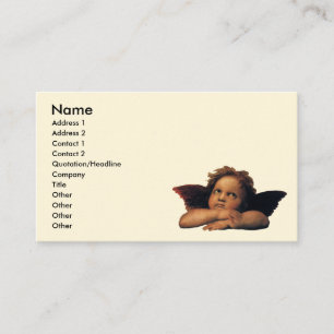 Sistine Madonna Angels by Raphael Sanzio Business Card
