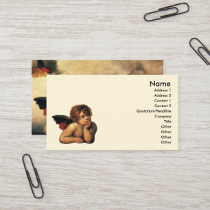 Sistine Madonna Angels by Raphael Sanzio Business Card