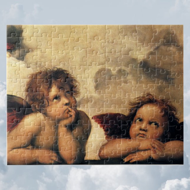Sistine Madonna Angels by Raphael Sanzio Jigsaw Puzzle (Sistine Madonna Angels by Raphael Sanzio Jigsaw Puzzle)