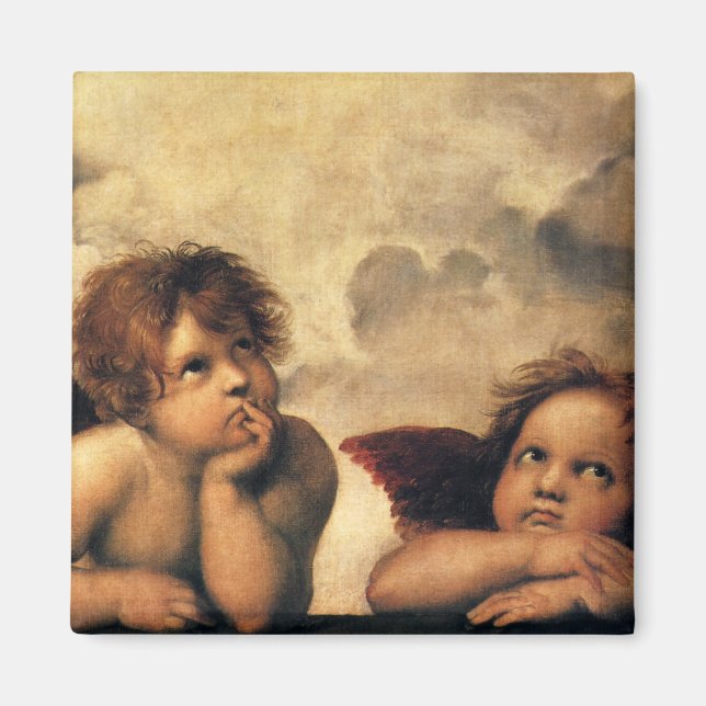 Sistine Madonna Angels by Raphael Sanzio Magnet (Front)