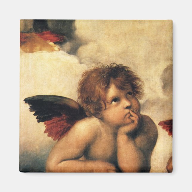 Sistine Madonna Angels by Raphael Sanzio Magnet (Front)