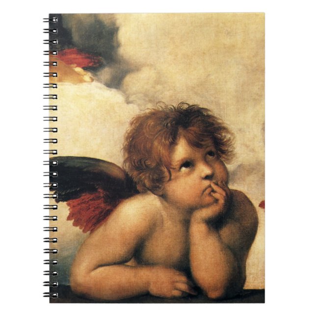 Sistine Madonna Angels by Raphael Sanzio Notebook (Front)