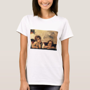 Sistine Madonna Angels by Raphael Sanzio T-Shirt