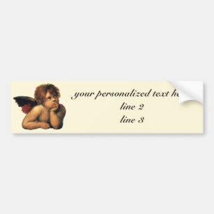 Sistine Madonna, Angels detail by Raphael Bumper Sticker