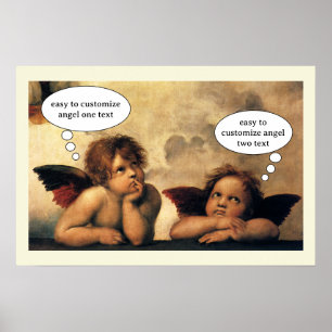 Sistine Madonna, Angels detail by Raphael Poster