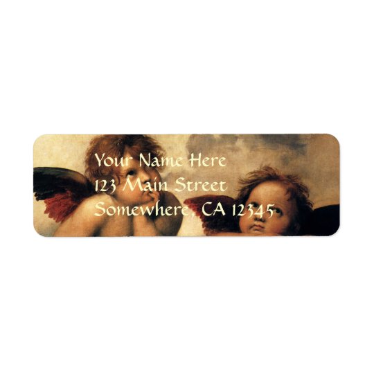 Sistine Madonna, Angels detail by Raphael Return Address Label