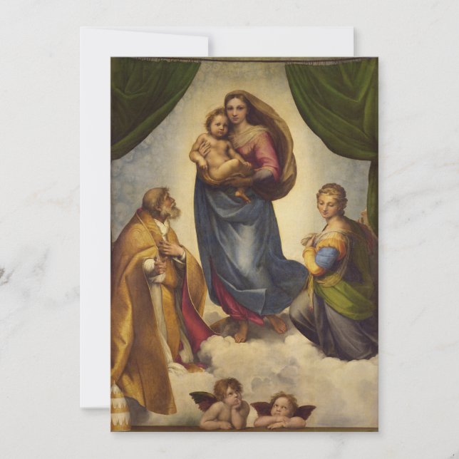 Sistine Madonna by Rapahel Invitation (Front)