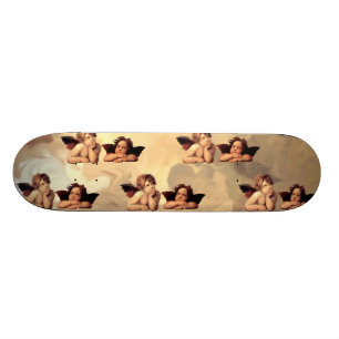 Sistine Madonna Cherubs Wallpaper Raffaelo Sanzio Skateboard
