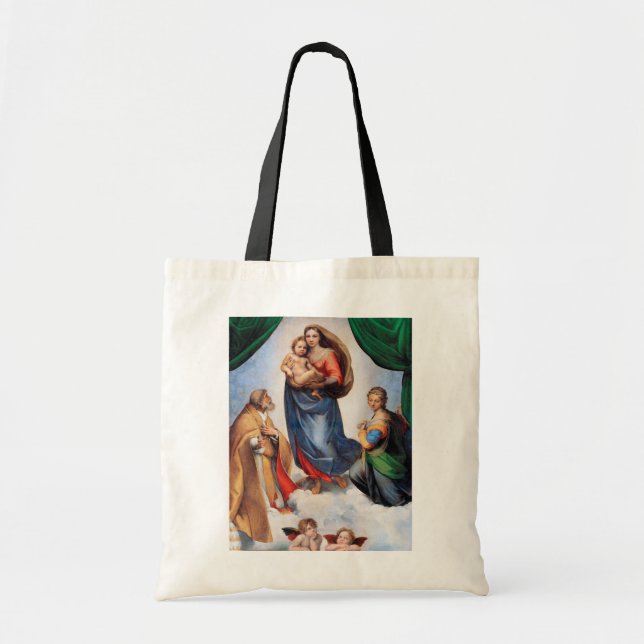 Sistine Madonna, Raphael Tote Bag (Front)