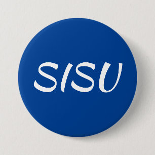 SISU Button (Round; Blue; Finnish Button)
