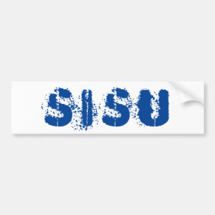 SISU Finn Power Finnish eye-catching font style Bumper Sticker