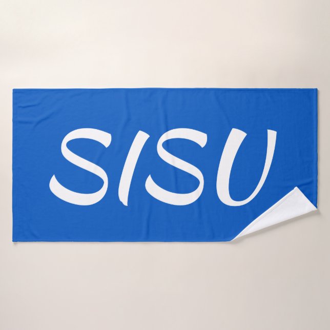 SISU Finnish Bath Towel (Blue) (Bath Towel)